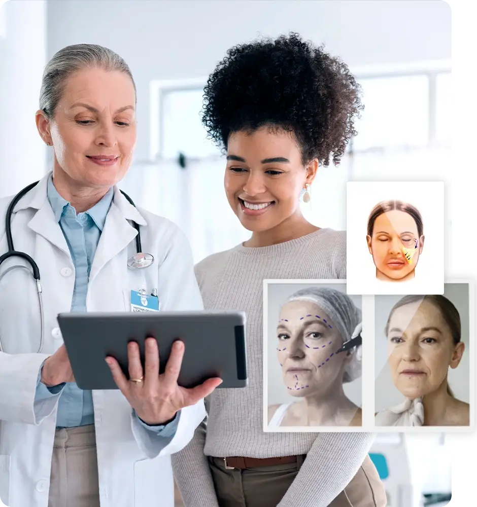 Simulação de procedimentos e registro de imagens no prontuário